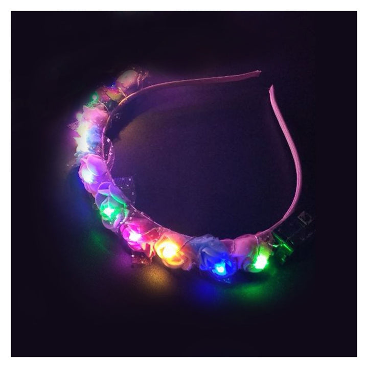 Womens Headband Glow Light Up Beautiful Convenient Thick Thin Hair Decoration for Parties Birthdays Festivals Image 4