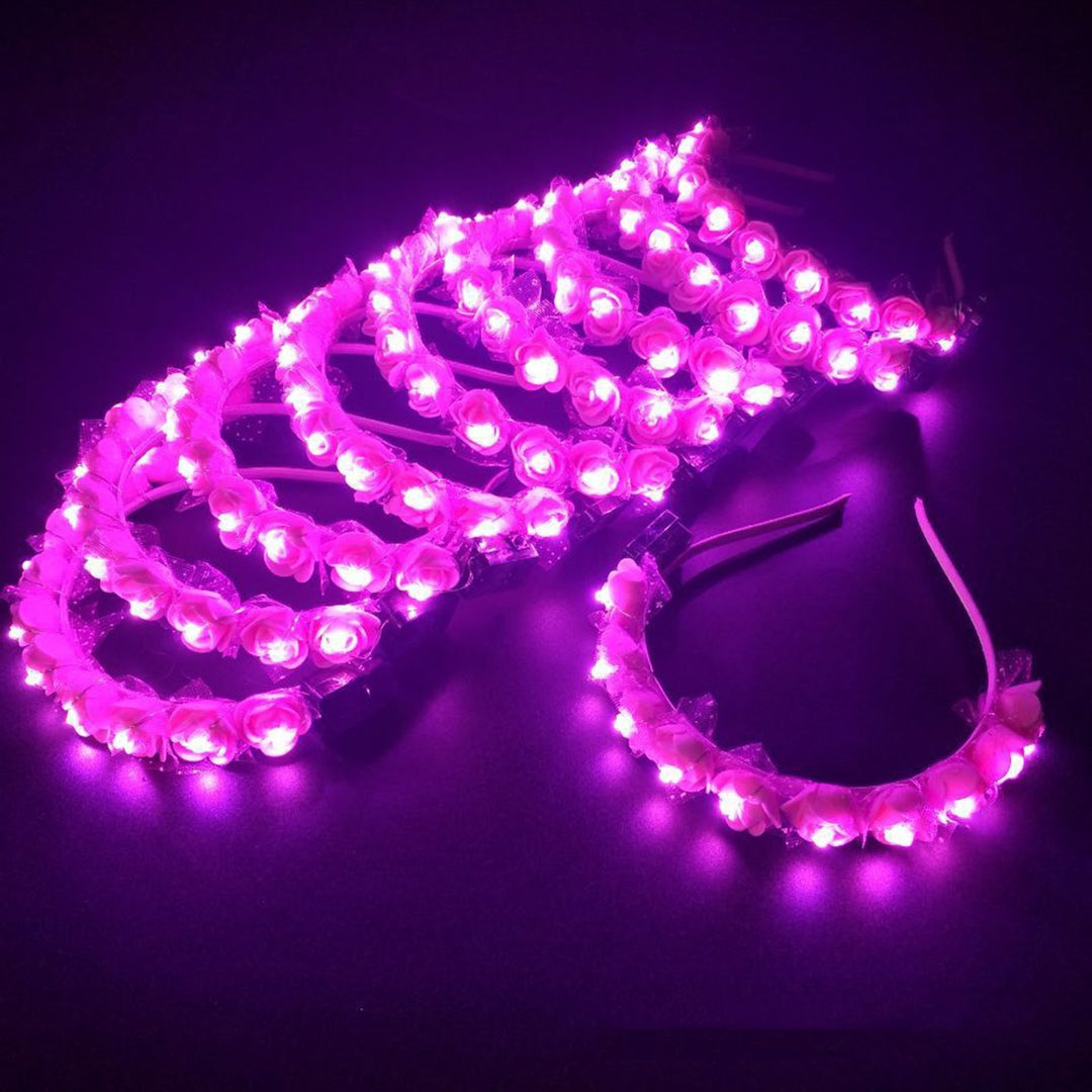 Womens Headband Glow Light Up Beautiful Convenient Thick Thin Hair Decoration for Parties Birthdays Festivals Image 6