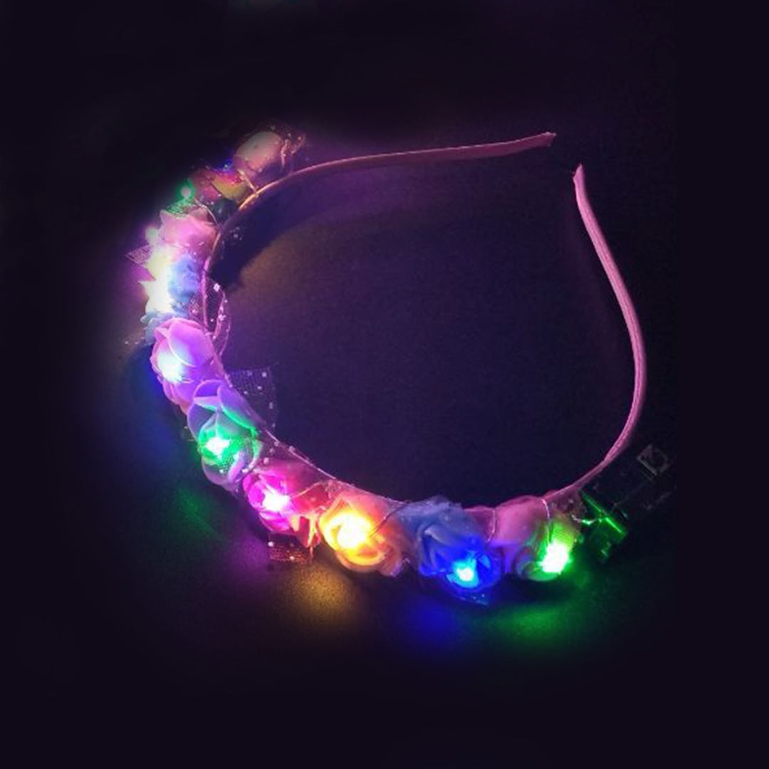 Womens Headband Glow Light Up Beautiful Convenient Thick Thin Hair Decoration for Parties Birthdays Festivals Image 11