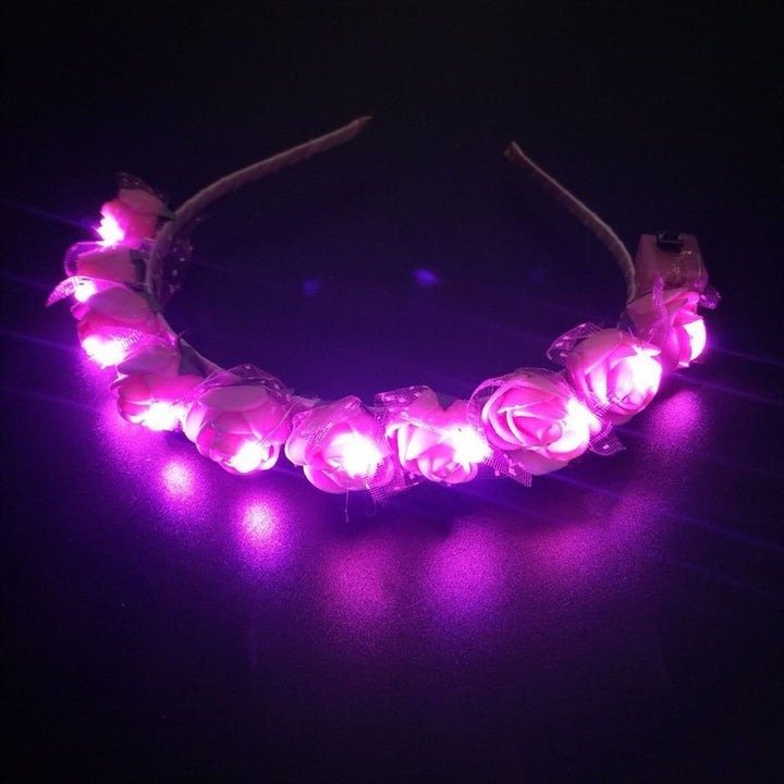 Womens Headband Glow Light Up Beautiful Convenient Thick Thin Hair Decoration for Parties Birthdays Festivals Image 12