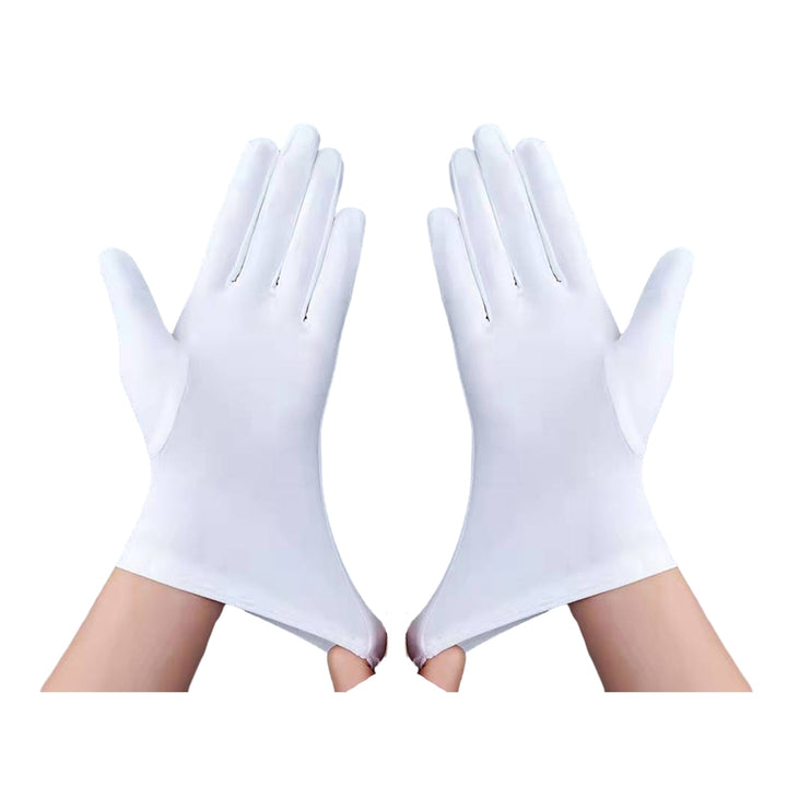 1 Pair Unsiex Winter Gloves Five Fingers Solid Color Elastic Anti-slip Sun Protection Breathable Image 3