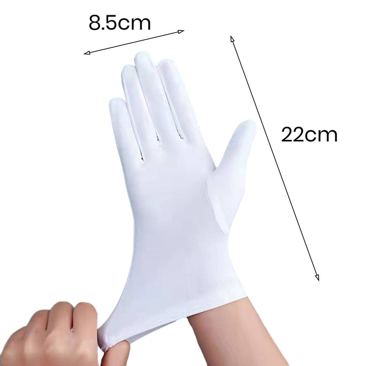 1 Pair Unsiex Winter Gloves Five Fingers Solid Color Elastic Anti-slip Sun Protection Breathable Image 11