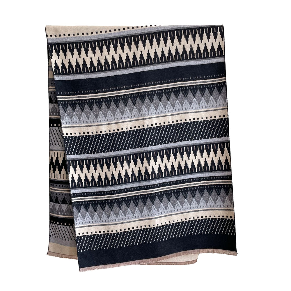 Winter Scarf Black Rhombus Plaid Elegant Soft Breathable Comfortable Women Imitation Cashmere Scarves Shawls Wraps Image 2