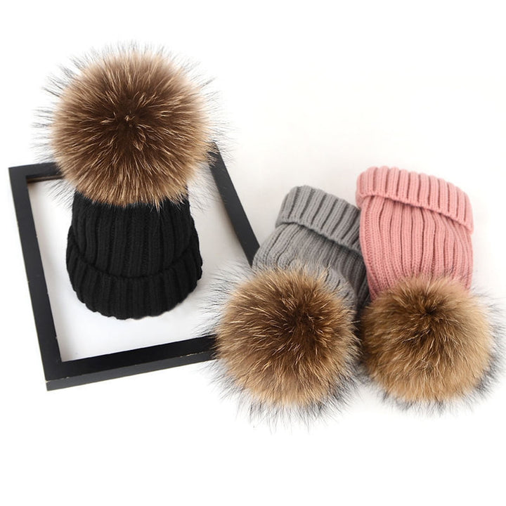 Cozy Oversized Knitted Hat Windproof Thickened Warm Brimless Elastic Fit with Large Fuzzball Knitted Woolen Hat Image 10