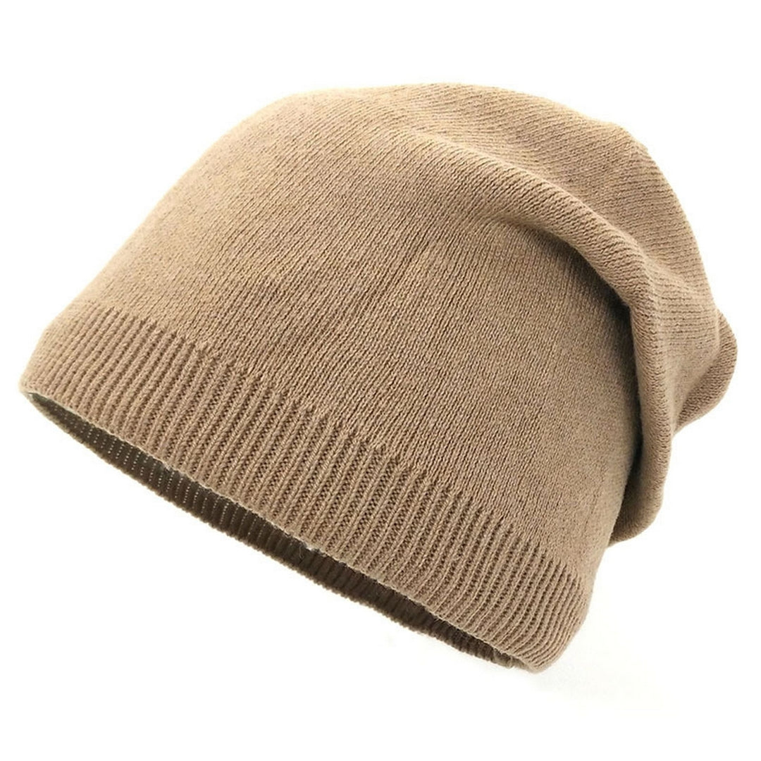 Stylish Warm Autumn Winter Knitted Hat Solid Color Thickened Soft Touch Cold Proof Fashion Bonnet Hat Image 4