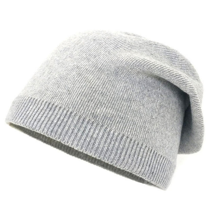 Stylish Warm Autumn Winter Knitted Hat Solid Color Thickened Soft Touch Cold Proof Fashion Bonnet Hat Image 1