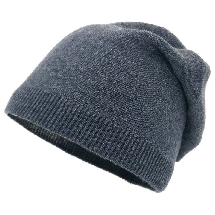 Stylish Warm Autumn Winter Knitted Hat Solid Color Thickened Soft Touch Cold Proof Fashion Bonnet Hat Image 7