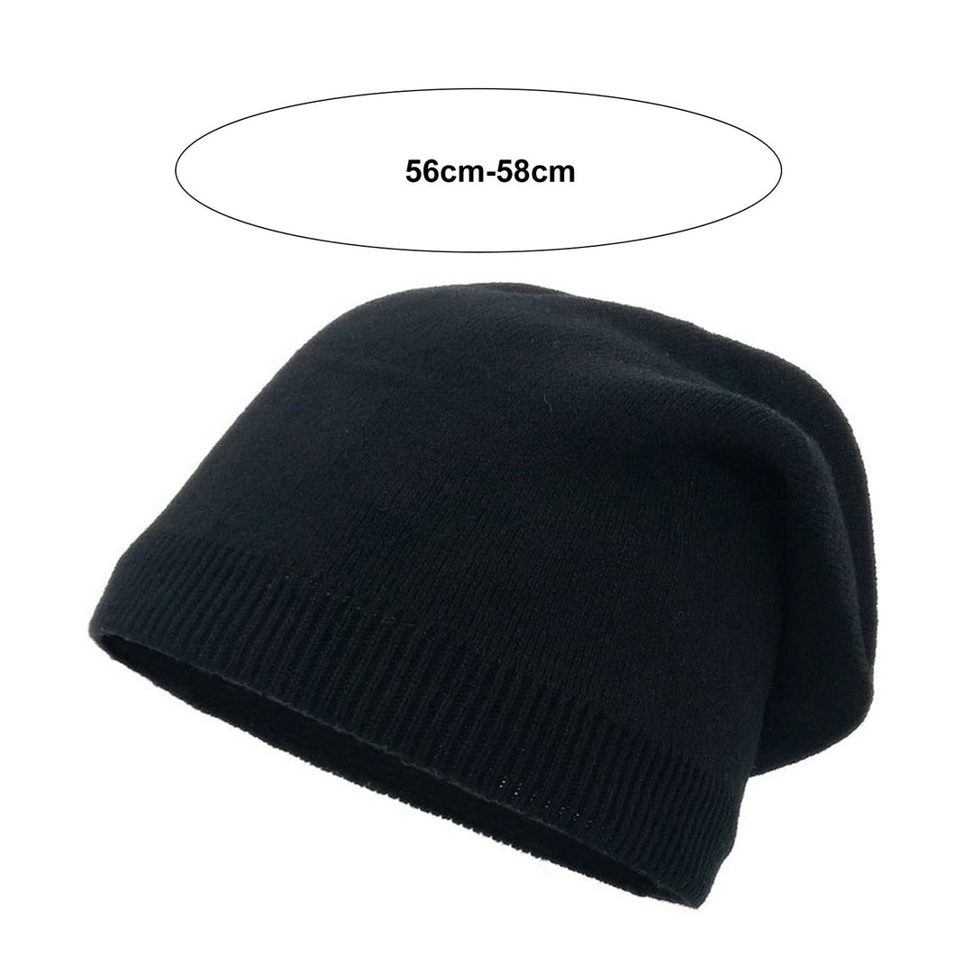 Stylish Warm Autumn Winter Knitted Hat Solid Color Thickened Soft Touch Cold Proof Fashion Bonnet Hat Image 11