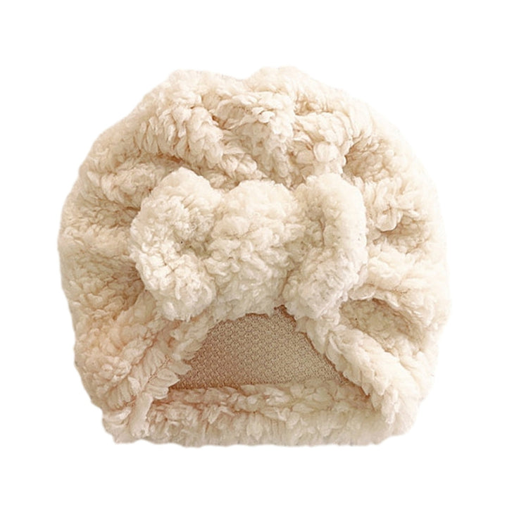 Fall Winter Baby Hat Cute Knot Bowknot Super Soft Faux Lambswool Thickened Warm Solid Color Infant Newborn Boy Girls Image 4
