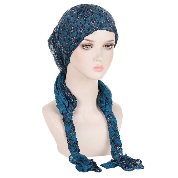 Women Headband Scarf Braided Colorful Pleated Soft Breathable Decorative Anti-slip Warm Headband Hat Headwrap Image 6