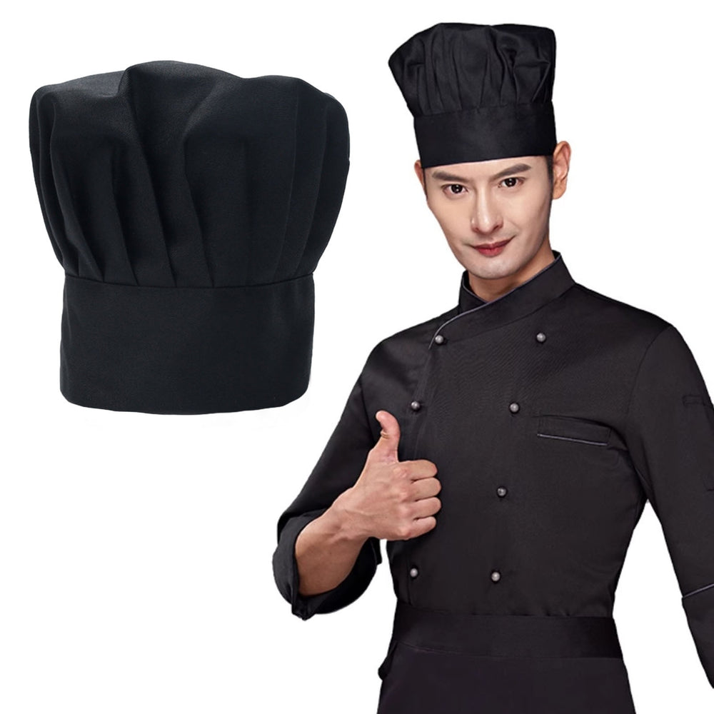 Kitchen Catering Work Chef Hat Men Women Solid Color White Chef Hat Anti Hair Loss Baking Cooking Costume Hat Image 2