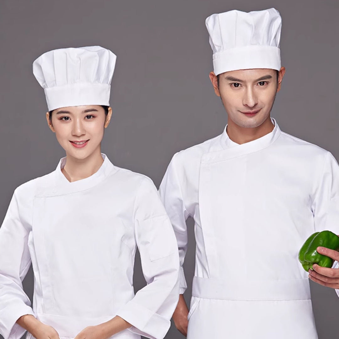 Kitchen Catering Work Chef Hat Men Women Solid Color White Chef Hat Anti Hair Loss Baking Cooking Costume Hat Image 3