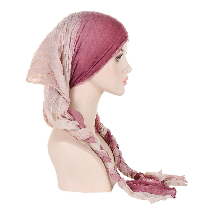 Women Headband Scarf Braided Colorful Pleated Soft Breathable Decorative Anti-slip Warm Headband Hat Headwrap Image 12