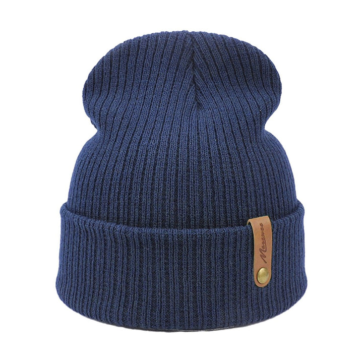 Unisex Winter Hat Thick Knitted Elastic Warm Solid Color No Brim Anti-slip Soft Windproof Women Men Cap Outdoor Beanie Image 1