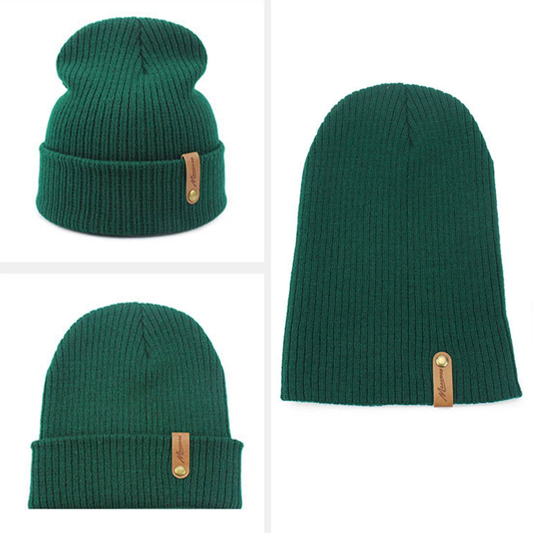 Unisex Winter Hat Thick Knitted Elastic Warm Solid Color No Brim Anti-slip Soft Windproof Women Men Cap Outdoor Beanie Image 9