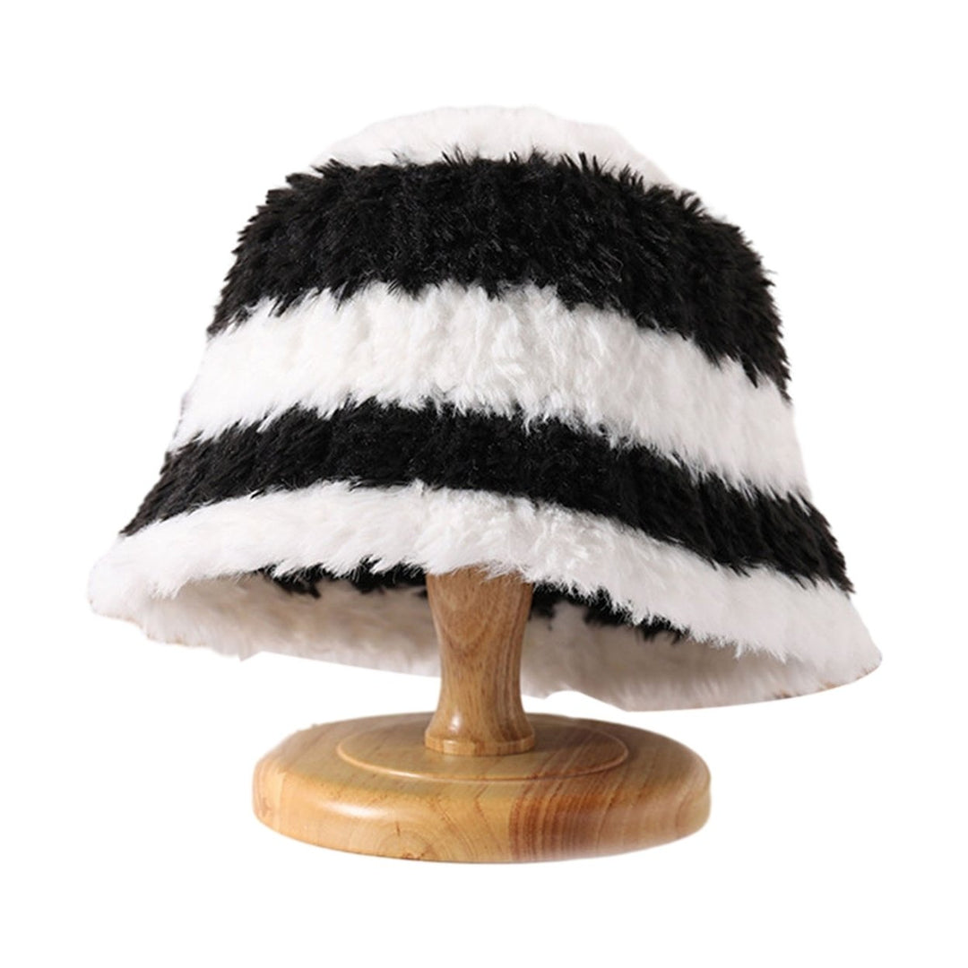 Stylish Plush Hat Warm Trendy Versatile Autumn Winter Thickened Design Fisherman Basin Hat for Women Image 3