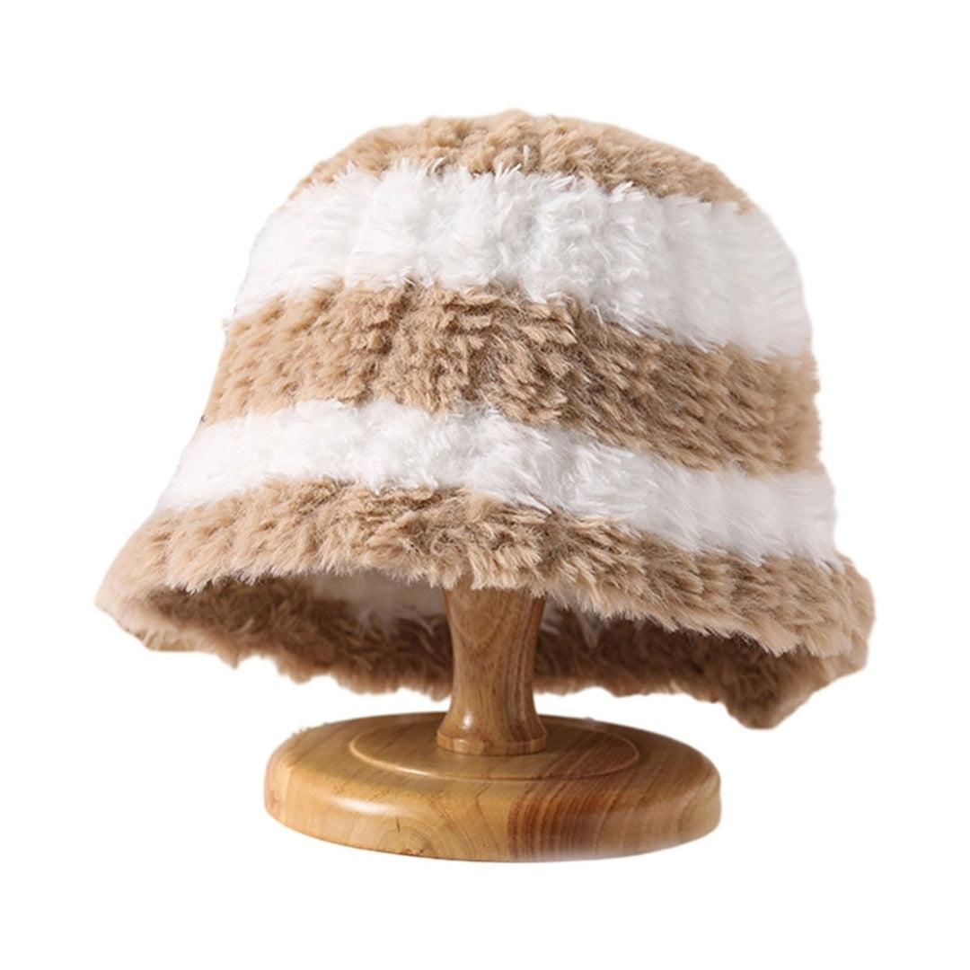 Stylish Plush Hat Warm Trendy Versatile Autumn Winter Thickened Design Fisherman Basin Hat for Women Image 4