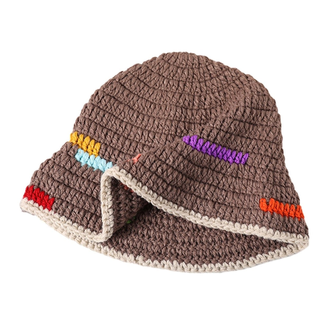 Women Autumn Winter Fisherman Hat Super Soft Female Lady Thicken Flat Top Hat Winter Warm Bucket Hat Image 4