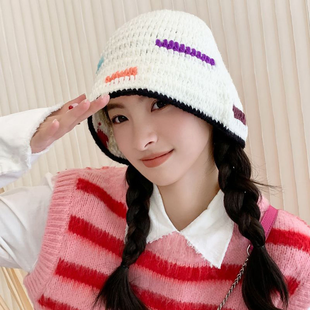 Women Autumn Winter Fisherman Hat Super Soft Female Lady Thicken Flat Top Hat Winter Warm Bucket Hat Image 8