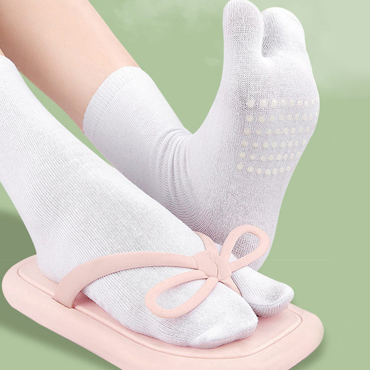 Unisex Socks Split Toe Soft Breathable Mid-tube Non Slip Anti-skid Particle Bottom Pilates Yoga Workout Sticky Crew Image 11