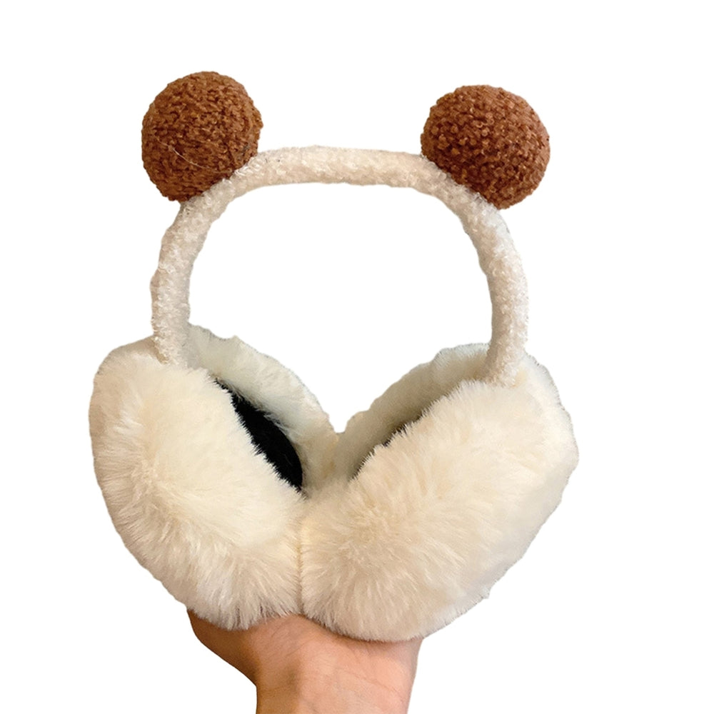 Winter Earmuffs Thick Soft Plush Ear Protection Color Matching Foldable Elastic Anti-slip Ear Cover Ear Warmers Outdoor Image 2