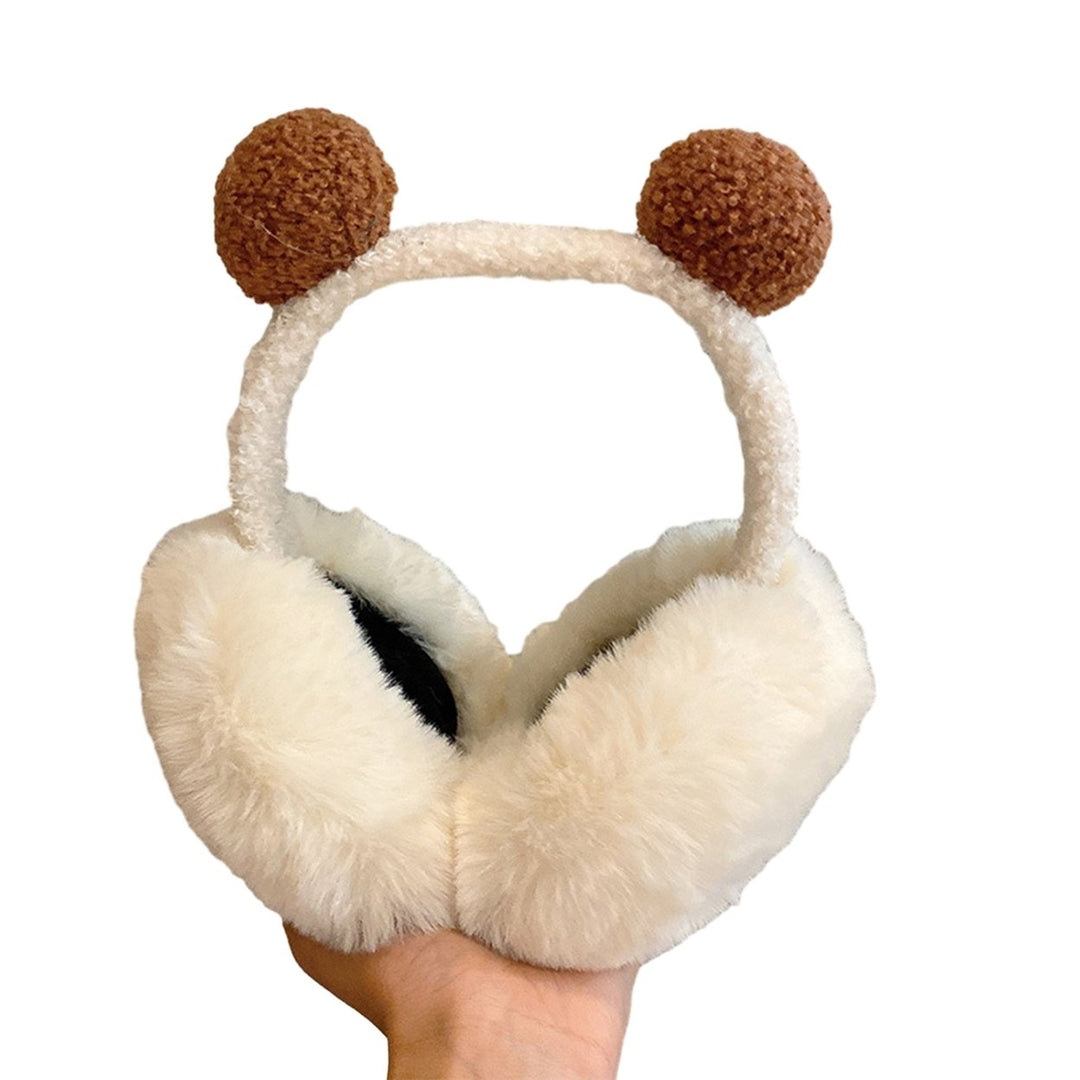 Winter Earmuffs Thick Soft Plush Ear Protection Color Matching Foldable Elastic Anti-slip Ear Cover Ear Warmers Outdoor Image 1