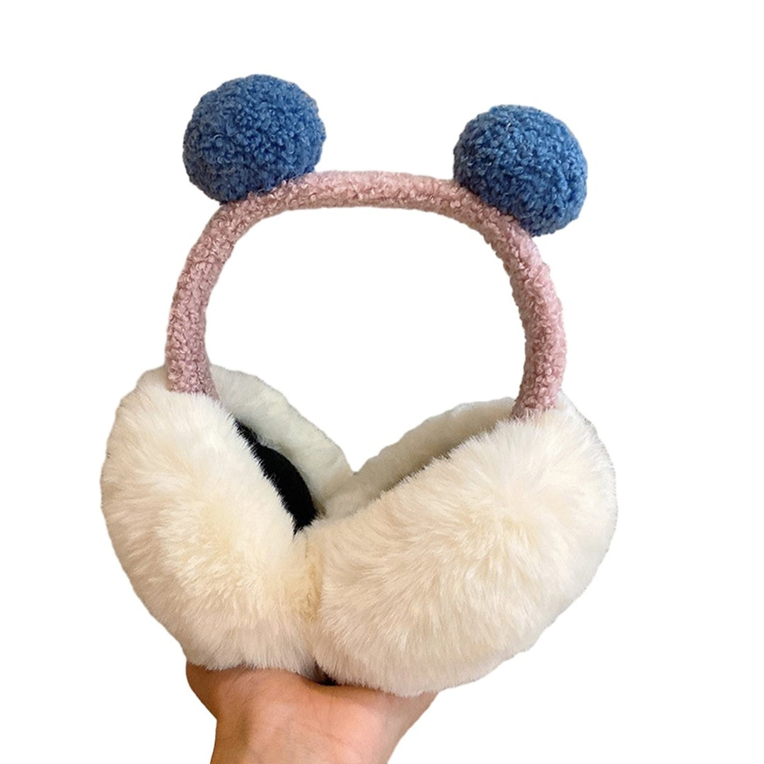 Winter Earmuffs Thick Soft Plush Ear Protection Color Matching Foldable Elastic Anti-slip Ear Cover Ear Warmers Outdoor Image 1