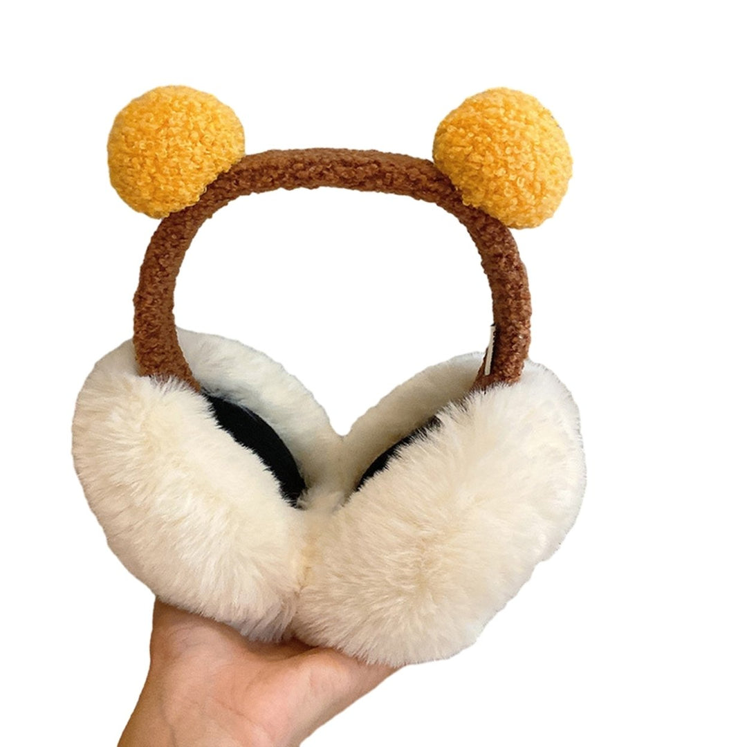 Winter Earmuffs Thick Soft Plush Ear Protection Color Matching Foldable Elastic Anti-slip Ear Cover Ear Warmers Outdoor Image 1