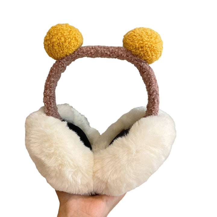 Winter Earmuffs Thick Soft Plush Ear Protection Color Matching Foldable Elastic Anti-slip Ear Cover Ear Warmers Outdoor Image 7