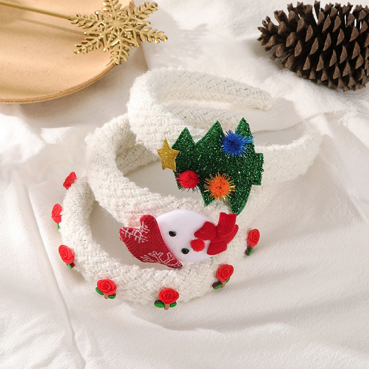 Christmas Santa Headband Tree Snowman Cloth Wrapped Adults Kids Cute Xmas Hair Band Hair Accessories Party Headwear Image 1