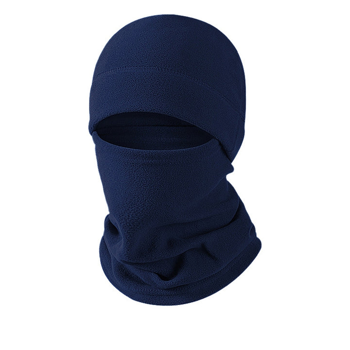 1 Set Cycling Hat Scarf Set Full Protection Windproof Unisex Solid Color Elastic Anti-slip Warm Image 7