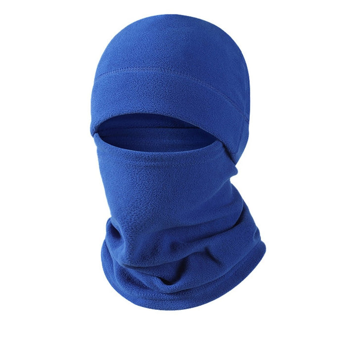 1 Set Cycling Hat Scarf Set Full Protection Windproof Unisex Solid Color Elastic Anti-slip Warm Image 1