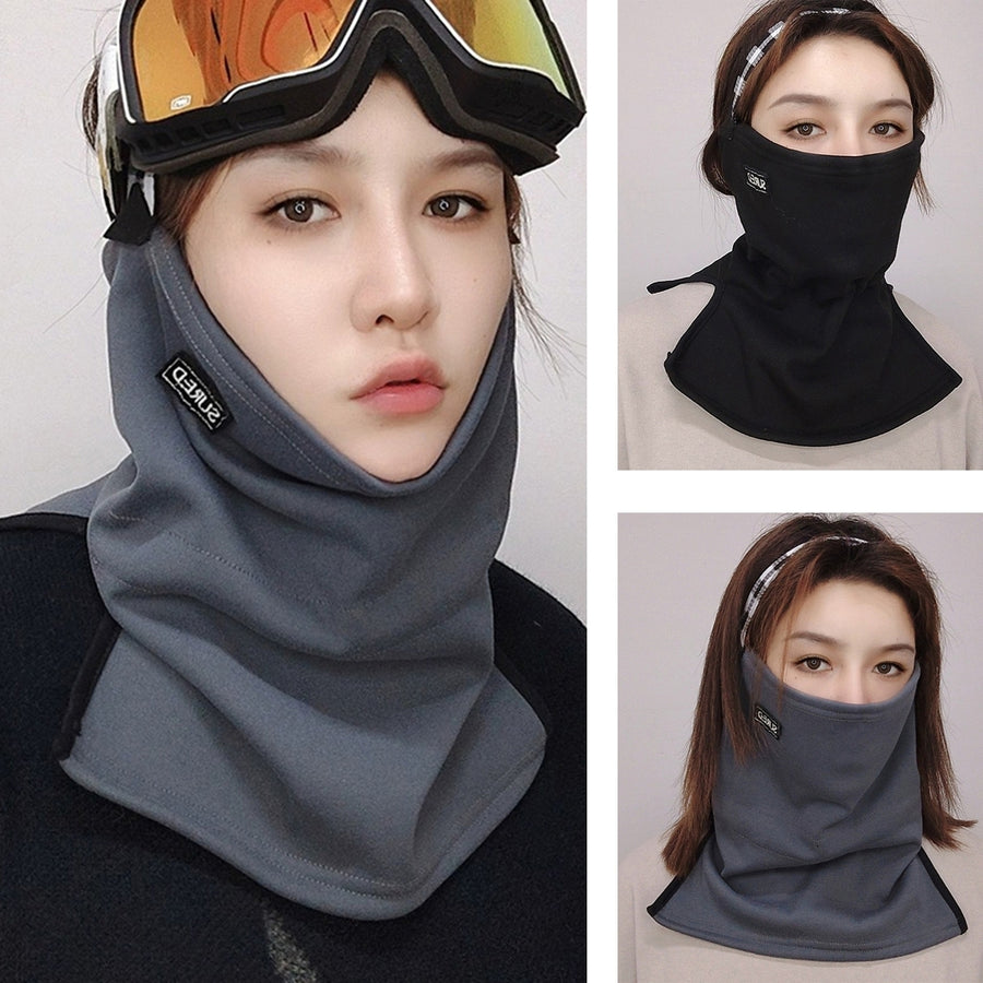 Cycling Face Hood Neck Warp Thickened Unisex Warm Windproof Dustproof Face Neck Protection Anti-slip Skiing Bicycle Image 1