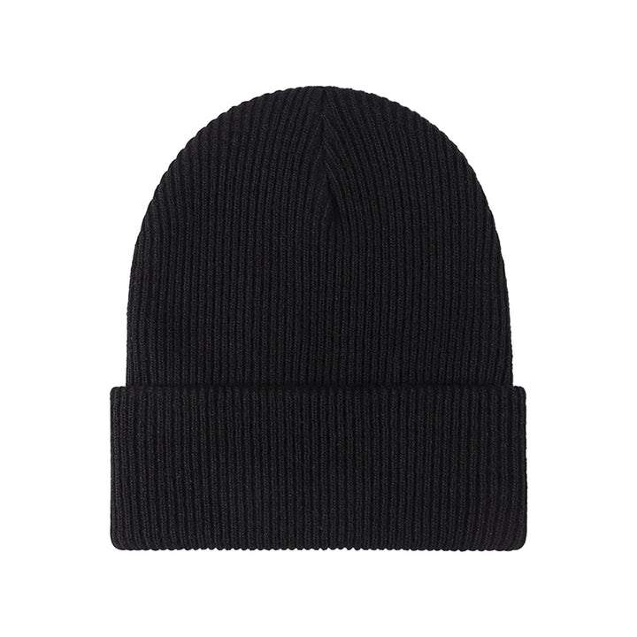 Unisex Autumn Winter Solid Color Knitting Hat Beamless Thickened Beanie Hat Men Women Warm Hat Fashion Accessories Image 2