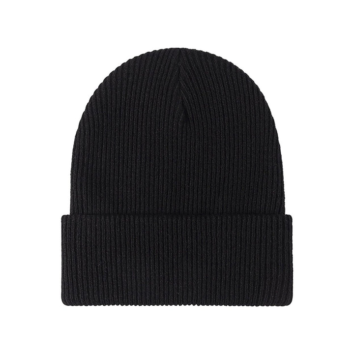 Unisex Autumn Winter Solid Color Knitting Hat Beamless Thickened Beanie Hat Men Women Warm Hat Fashion Accessories Image 1