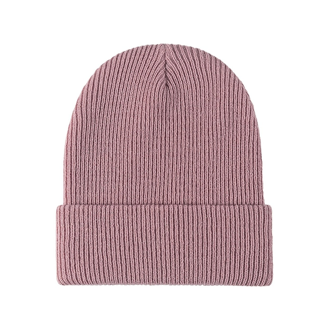 Unisex Autumn Winter Solid Color Knitting Hat Beamless Thickened Beanie Hat Men Women Warm Hat Fashion Accessories Image 7