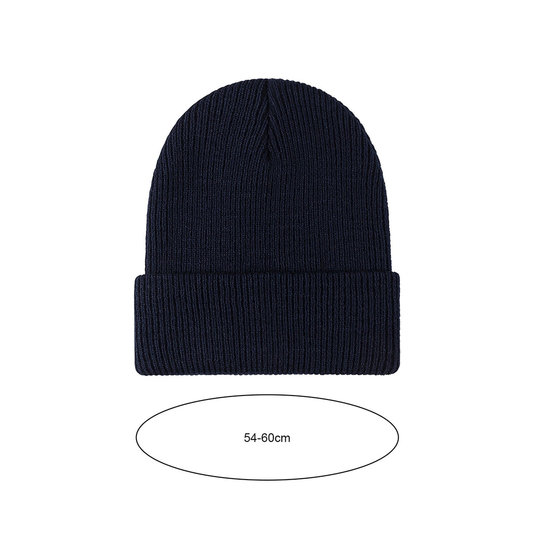 Unisex Autumn Winter Solid Color Knitting Hat Beamless Thickened Beanie Hat Men Women Warm Hat Fashion Accessories Image 11