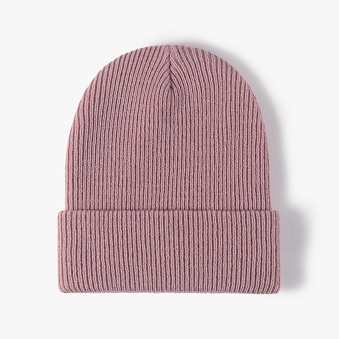 Unisex Autumn Winter Solid Color Knitting Hat Beamless Thickened Beanie Hat Men Women Warm Hat Fashion Accessories Image 12