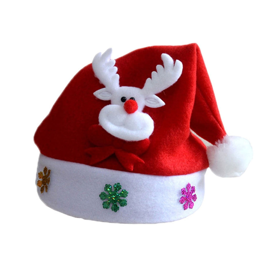 Christmas Hat 3D Santa Claus Elk Snowman Glitter Snowflake Adults Men Women Xmas Hat Festival Party Cosplay Costume Prop Image 2