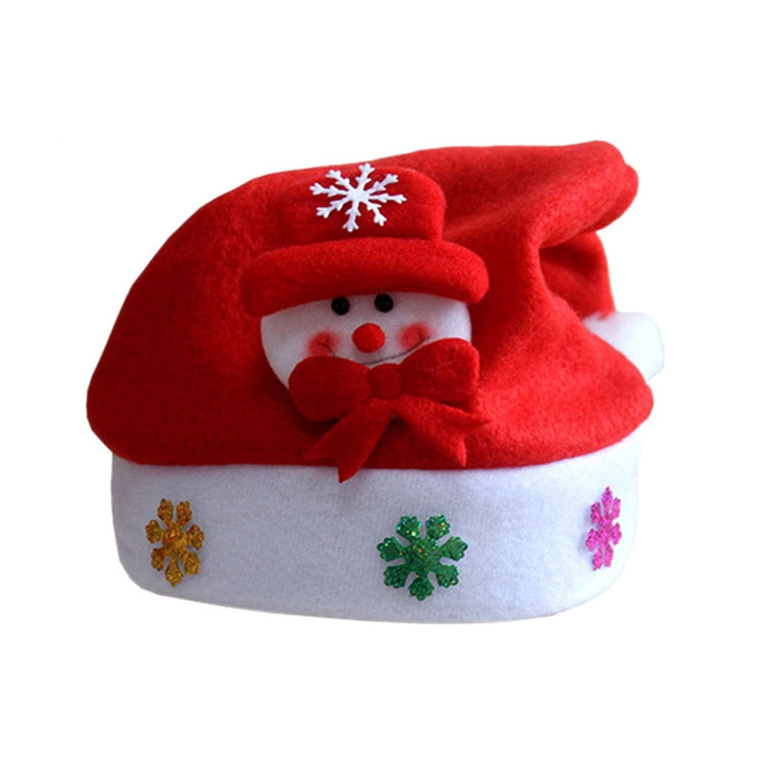 Christmas Hat 3D Santa Claus Elk Snowman Glitter Snowflake Adults Men Women Xmas Hat Festival Party Cosplay Costume Prop Image 3