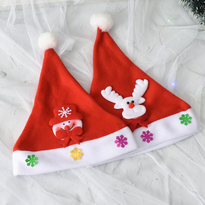 Christmas Hat 3D Santa Claus Elk Snowman Glitter Snowflake Adults Men Women Xmas Hat Festival Party Cosplay Costume Prop Image 6