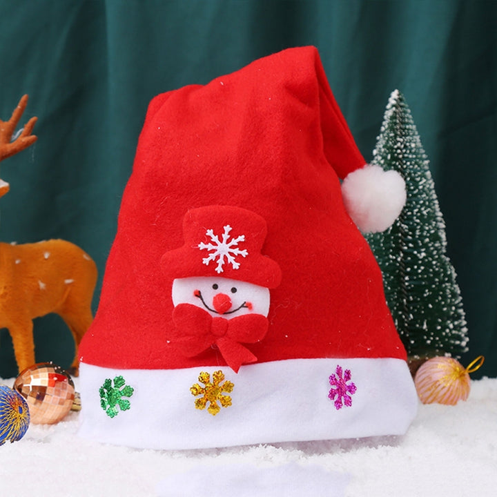 Christmas Hat 3D Santa Claus Elk Snowman Glitter Snowflake Adults Men Women Xmas Hat Festival Party Cosplay Costume Prop Image 7