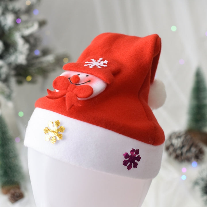 Christmas Hat 3D Santa Claus Elk Snowman Glitter Snowflake Adults Men Women Xmas Hat Festival Party Cosplay Costume Prop Image 9