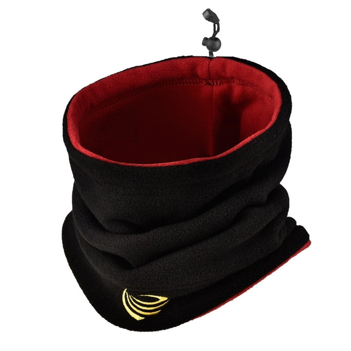 Men Winter Cycling Scarf Drawstring Adjustable Thick Plush Windproof Heat Retention Warm Riding Neck Warp Neck Warmer Image 1