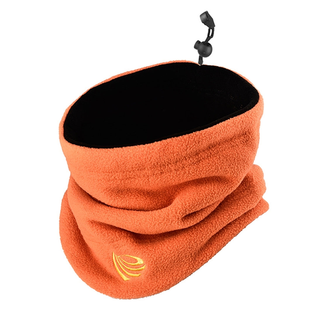 Men Winter Cycling Scarf Drawstring Adjustable Thick Plush Windproof Heat Retention Warm Riding Neck Warp Neck Warmer Image 4