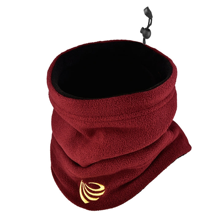 Men Winter Cycling Scarf Drawstring Adjustable Thick Plush Windproof Heat Retention Warm Riding Neck Warp Neck Warmer Image 8