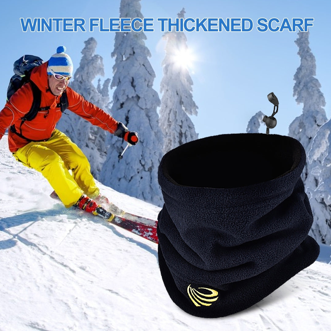 Men Winter Cycling Scarf Drawstring Adjustable Thick Plush Windproof Heat Retention Warm Riding Neck Warp Neck Warmer Image 11