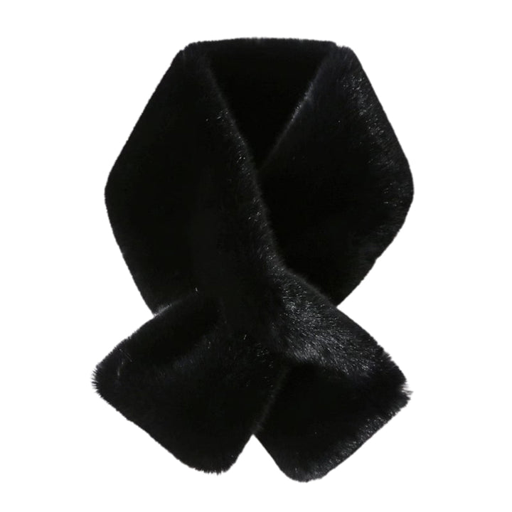 Women Winter Faux Rabbit faux Scarf Solid Color Thickened Plush Girls Scarf Evening Dress Furry Neck Collar Christmas Image 4