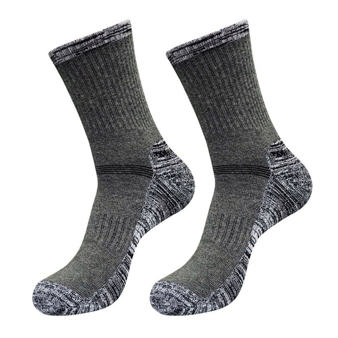 1 Pair Men Winter Sports Socks Mid-tube Thickened Soft Anti-slip Elastic Patchwork Color Matching No Odor Basketball Image 4