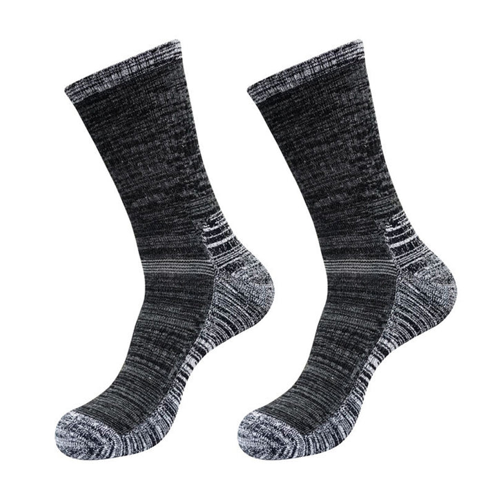 1 Pair Men Winter Sports Socks Mid-tube Thickened Soft Anti-slip Elastic Patchwork Color Matching No Odor Basketball Image 6